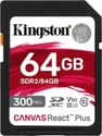 Kingston Canvas React Plus 64GB USB 3.2 Class 10 Memory Card