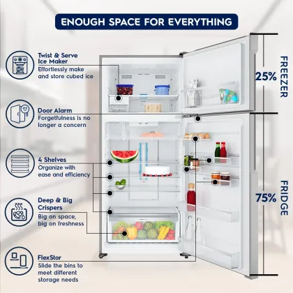 Electrolux UltimateTaste 500 ETE5700C-A 537 L 1 Star Double Door Refrigerator