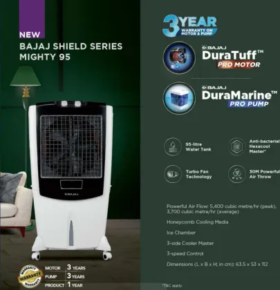 Bajaj Shield Series Mighty 95 L Desert Air Cooler