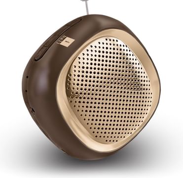 iBall Musi Cube BT20 - Portable Bluetooth Speaker with FM (Brown)