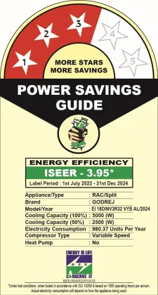 Godrej EI 18DINV3R32 VYB AL 1.5 Ton 3 Star 2024 Inverter Split AC