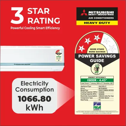 MITSUBISHI DXK21YAMDA-W 1.75 Ton 3 Star 2026 Inverter Split AC