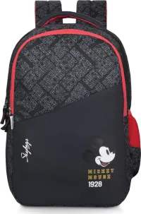 Skybags Printed School Backpack For Kids, 01 Black (Disney Mickey)