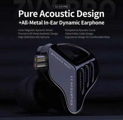 Linsoul KZ ZVX Pro Wired Earphones (Without Mic)
