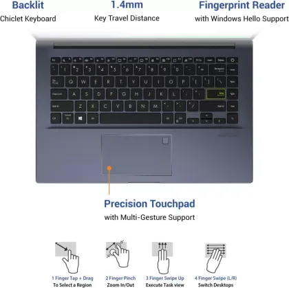 Asus VivoBook M413IA-EK585T Laptop (Ryzen 7/ 8GB/ 512GB SSD/ Win10 Home)
