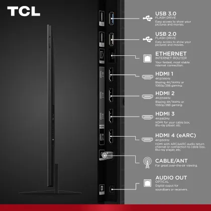 TCL QM7L Series 85 inch Ultra HD 4K Smart SQD-Mini LED TV (85QM7L)
