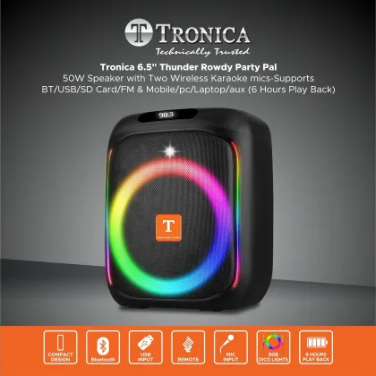 Tronica Thunder Rowdy PartyPal 50W Bluetooth Speaker