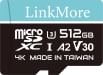 LinkMore XV23 Lite 512GB Micro SDXC UHS-I Memory Card