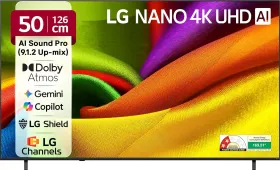 LG AI NANO NU87 50 inch Ultra HD 4K Smart LED TV (50NU870BPLA)