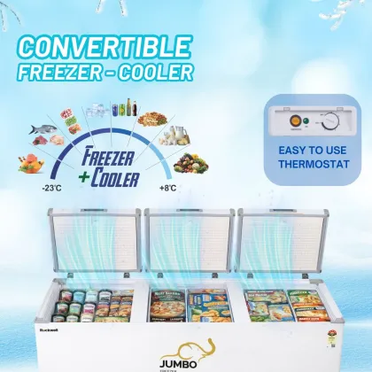 Rockwell SFR750TDU5S 602 L Triple Door Deep Freezer
