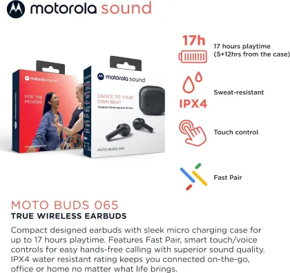 Motorola Moto Buds 065 True Wireless Earbuds