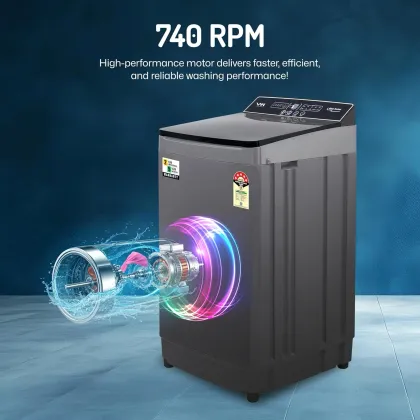 VW V8 TurboWash 8 Kg Fully Automatic Top Load Washing Machine