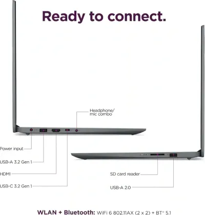 Lenovo IdeaPad 1i 83B40008US Laptop (13th Gen Core i5/ 16GB/ 256GB SSD/ Win 11)