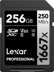 Lexar Professional 1667x Silver Series 256GB SDXC Class 10 Memory Card