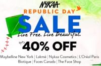 Upto 40% OFF on All Top Brands @ Nykaa