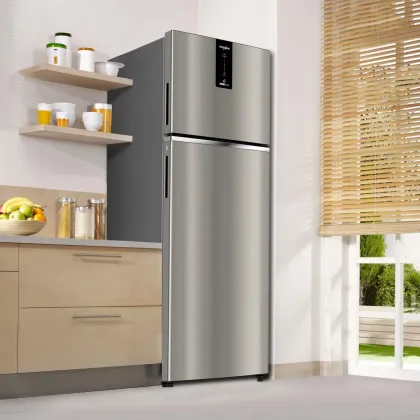 Whirlpool IF INV 278 Radiant Steel 235 L 3 Star Double Door Refrigerator