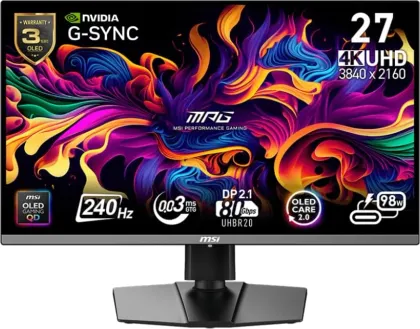 MSI MPG 272URX QD-OLED 27 inch Ultra HD 4K Monitor