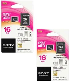 Sony MicroSDHC 16GB Class 4 (Pack of 2)