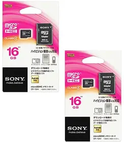 Sony MicroSDHC 16GB Class 4 (Pack of 2)