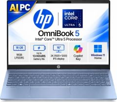 HP OmniBook 5 16-af1109TU AI Laptop (Intel Core Ultra 5 225U/ 16GB/ 1TB SSD/ Win11)