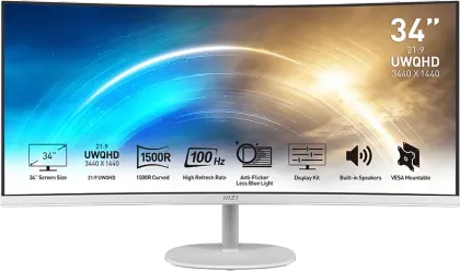 MSI PRO MP341CQWDE 34 Inch Ultrawide QuadHD Curved Monitor
