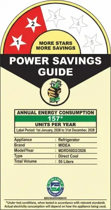 Midea MDRD50D1HLSS 50 L 2 Star Single Door Refrigerator
