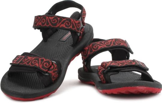 Terravulc Men Black, Red Sports Sandals + 10% Cashback via PhonePe