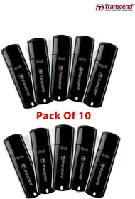 Transcend JetFlash 350 16 GB Pen Drive - Pack of 10