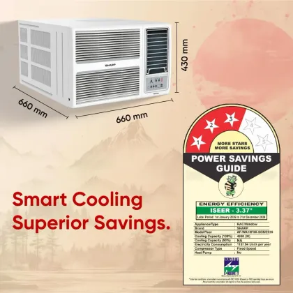 Sharp AF-WA18F3X-SCN 1.5 Ton 3 Star 2026 Window AC