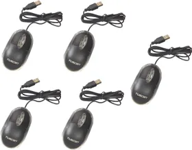 Tuscan 5 Pcs TSC-129 Wired Optical Mouse (USB 2.0)