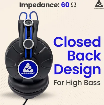 Audio Array AH-60-BL Monitoring Wired Headphones