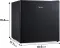Midea WHS-65LB1 1.6 Cu Ft Single Door Mini Refrigerator