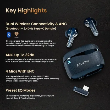 ACWO DwOTS X Gaming True Wireless Earbuds