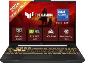 Asus TUF Gaming F16 FX607VJR-TU326WS Laptop (Intel Core 7 230H/ 16GB/ 512GB SSD/ Win11/ 6GB Graph)