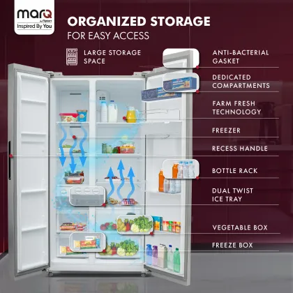MarQ by Flipkart 584MS025MQS 584 L Side by Side Refrigerator