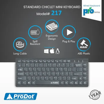 Prodot KB-217 Mini Wired USB Keyboard - image 4