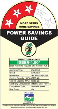 Godrej SIC 24ITC3 WZR 2 Ton 3 Star 2025 Inverter Split AC