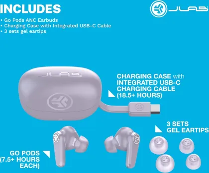 JLab Go Pods ANC True Wireless Earbuds