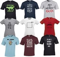 Men's T-Shirt Range: Printed, Plane, Full Sleeves & More