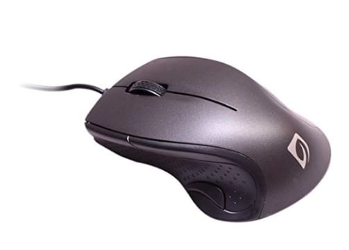 Leafline MS463 3 Button Wired Optical Mouse (Black)