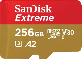 SanDisk Extreme 256GB UHS-I Micro SDXC Memory Card