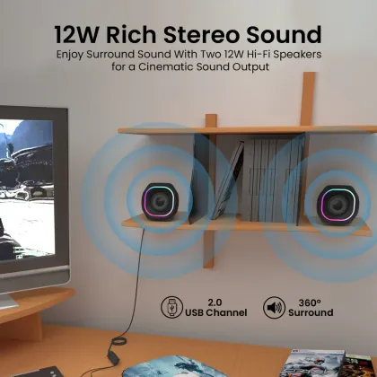 Portronics In Tune 5 12W Wired Speaker