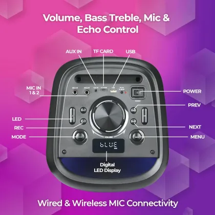 Gizmore Thunder PRO T140 140W Bluetooth Speaker