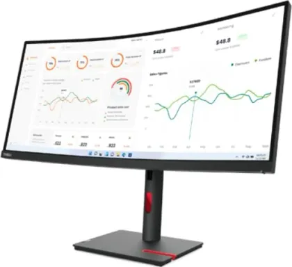 Lenovo ThinkVision T34w-30 34 inch WQHD Ultrawide Curved Monitor