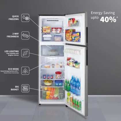 Sharp SJEP35TSL 315 L 2 Star Double Door Refrigerator