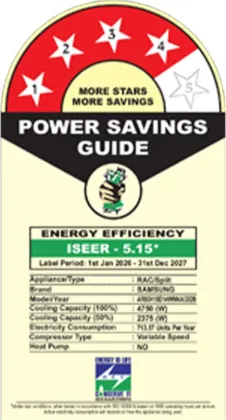 Samsung Bespoke WindFree AR60H18D14W 1.5 Ton 4 Star 2026 Inverter Split AC