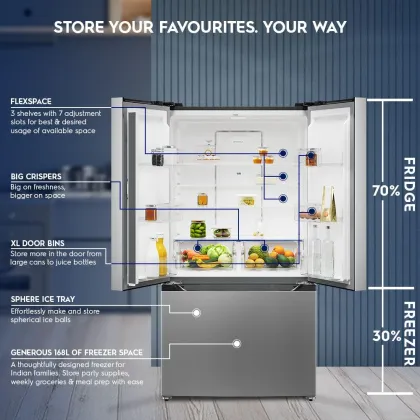 Electrolux EHE5600D-S 565 L French Door Refrigerator