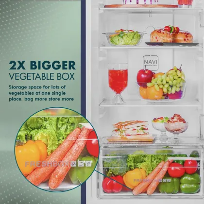 Haier HEB-363TS-P 355 L 3 Star Double Door Refrigerator