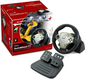 Genius Twin Wheel F1 Vibration Feedback joystick (For PS2, PC)