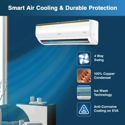 Voltas SAC 123INV Vertis Elite Gold 1 Ton 3 Star Inverter Split AC